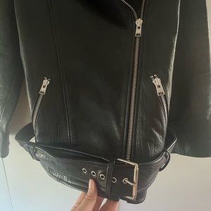 BRAND NEW 90s Style Real Leather Moto Jacket